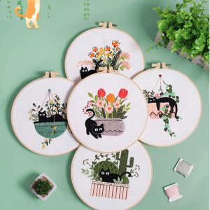 Cat Embroidery Kit